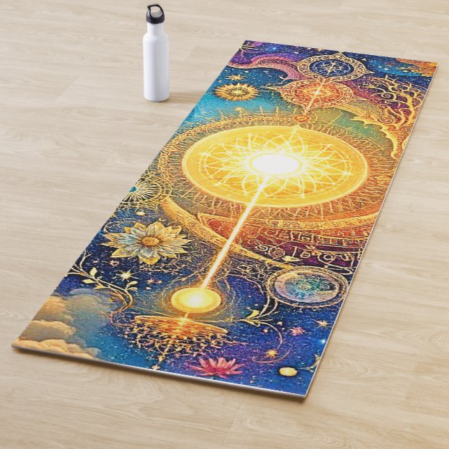 Cosmic Sun Mandala Art Yoga Mat (In Situ)