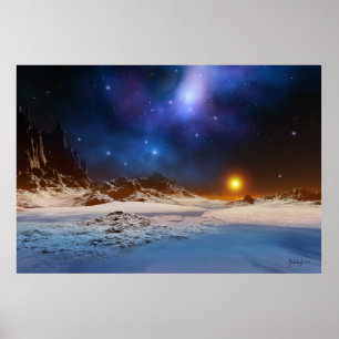 Cosmic sunset poster