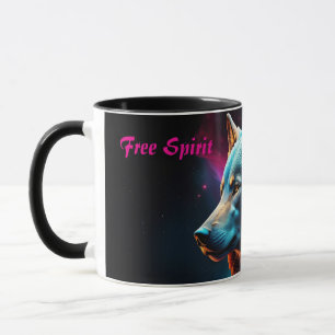 Cosmic Surreal Fantasy Wolf Custom Abstract Art Mug