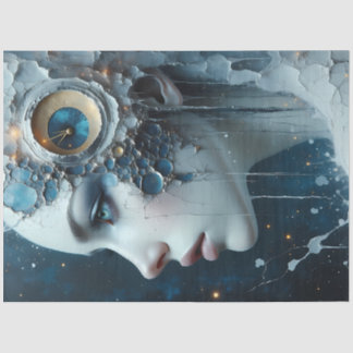 Cosmic Surreal Fantasy Woman Decoupage Tissue Paper