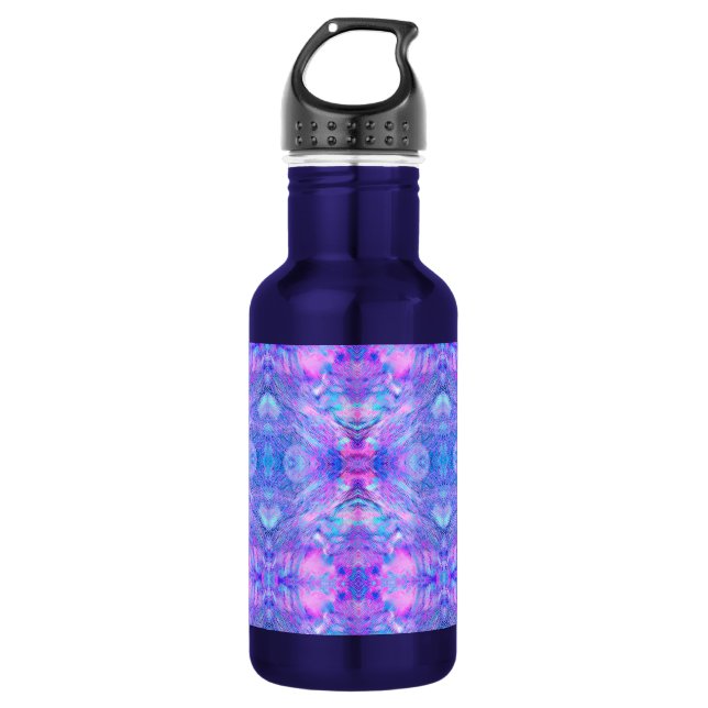Cosmic Swirl Pattern – Oriental Fantasy Abstract 532 Ml Water Bottle (Front)