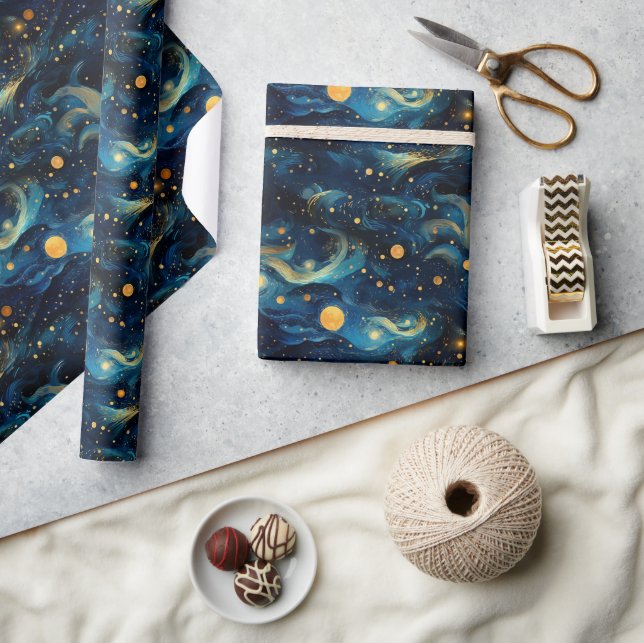 Cosmic Symphony: Celestial Music Art Design Wrapping Paper (Crafts)