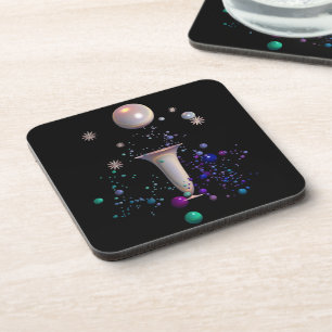 Cosmic Symphony Plastic Coaster