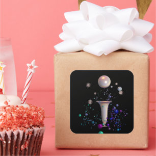 Cosmic Symphony Square Sticker