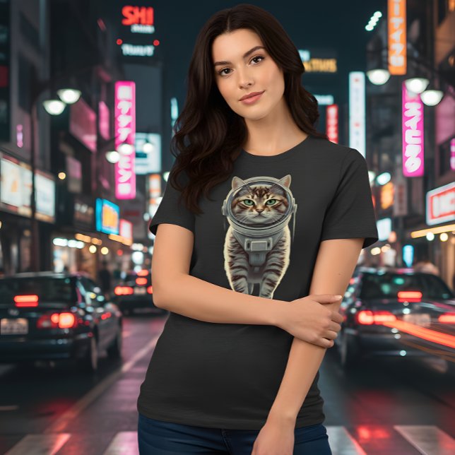 Cosmic Tabby Cat: Retro Space Explorer Tee (Creator Uploaded)