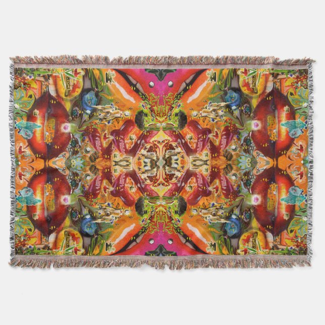 Cosmic Taste of Healing Artwork by Deprise Throw Blanket (Front)