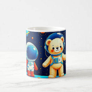 Cosmic Teddy Rocket Coffee Mug