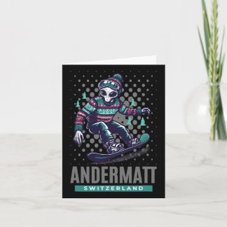 Cosmic Thrills - Alien Snowboarding In Andermatt S Card