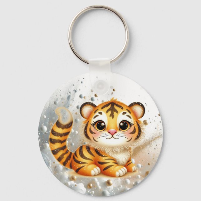 Cosmic Tiger Cub Trina's Swishy Adventure Key Ring (Front)