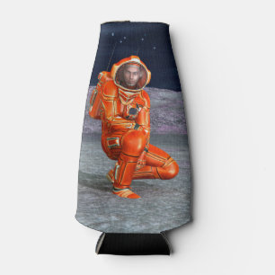 Cosmic Traveller Surreal Planet Landscape Art Bottle Cooler