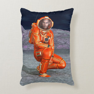 Cosmic Traveller Surreal Planet Landscape Art Decorative Cushion