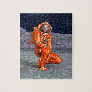 Cosmic Traveller Surreal Planet Landscape Art Jigsaw Puzzle