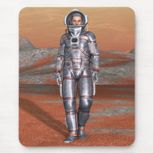Cosmic Traveller Surreal Planet Landscape Art Mouse Mat