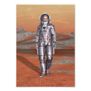 Cosmic Traveller Surreal Planet Landscape Art Photo Print