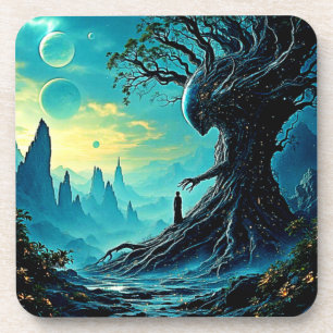 Cosmic Tree of Life Fantasy Coaster