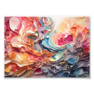 Cosmic Twirl: A Journey Through Vibrant Nebulae Photo Print
