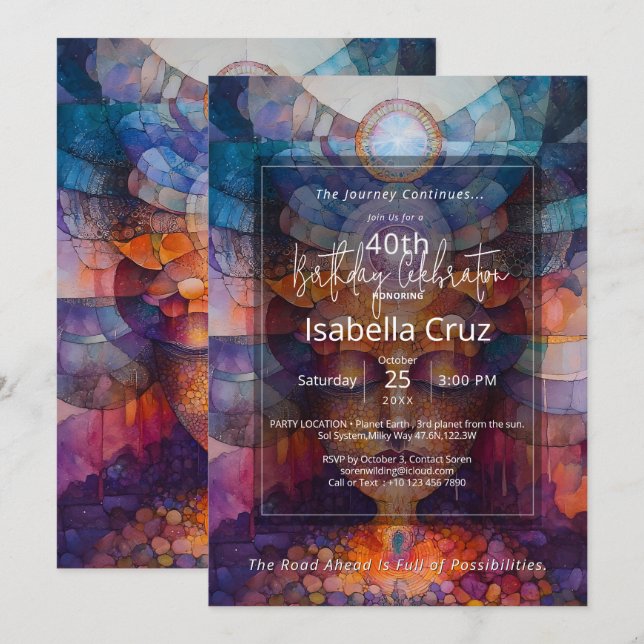 Cosmic Unfolding | Visionary Design Invitation (Front/Back)