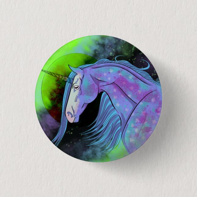 Cosmic Unicorn 6 3 Cm Round Badge (Front)