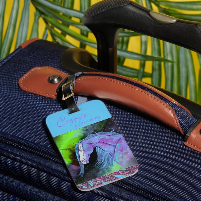 Cosmic Unicorn 6 Luggage Tag (Front Insitu 1)