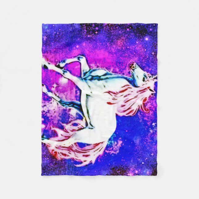 Cosmic unicorn Fleece Blanket (Front)