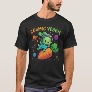 Cosmic Veggie Explorer – Astronaut Bunny T-Shirt