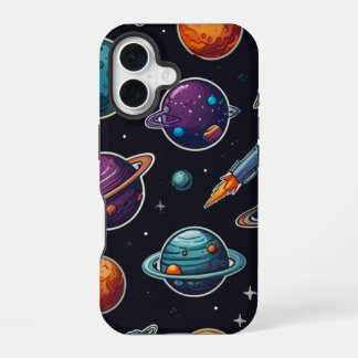 Cosmic Vibes Space-Themed iPhone 16 Case – planets
