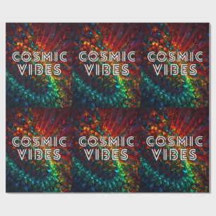 Cosmic vibes wrapping paper