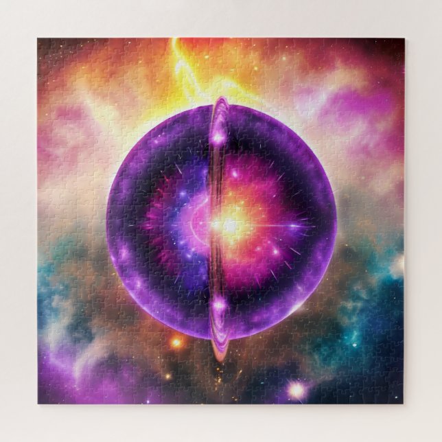 Cosmic Vibrant Colourful Mystical Celestial Object Jigsaw Puzzle (Horizontal)