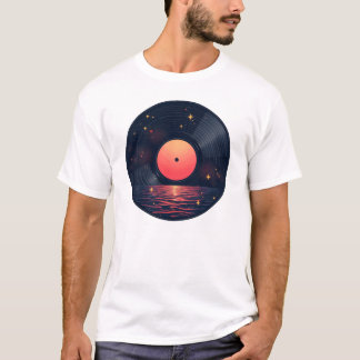 Cosmic Vinyl Astronaut Space Music T-Shirt