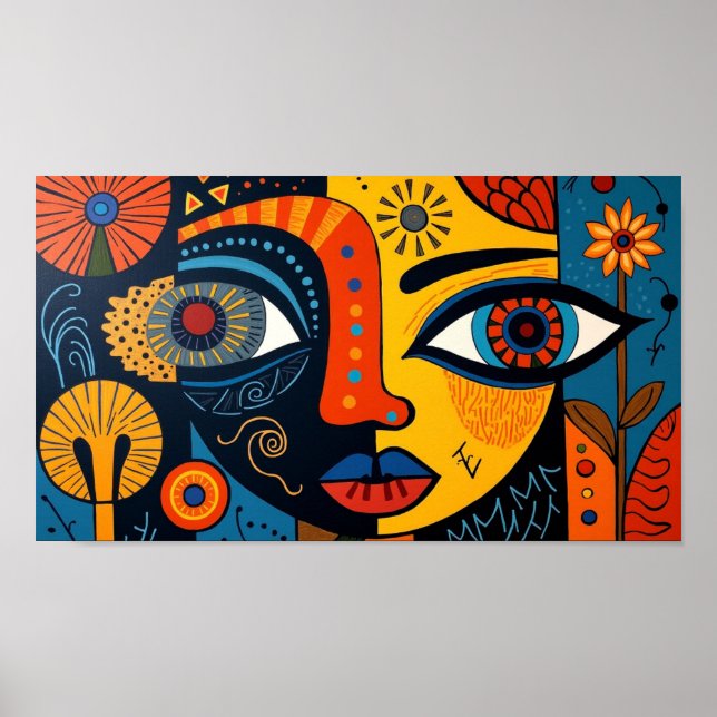 Cosmic Vision: Abstract Eyes of the Universe Poster (Front)