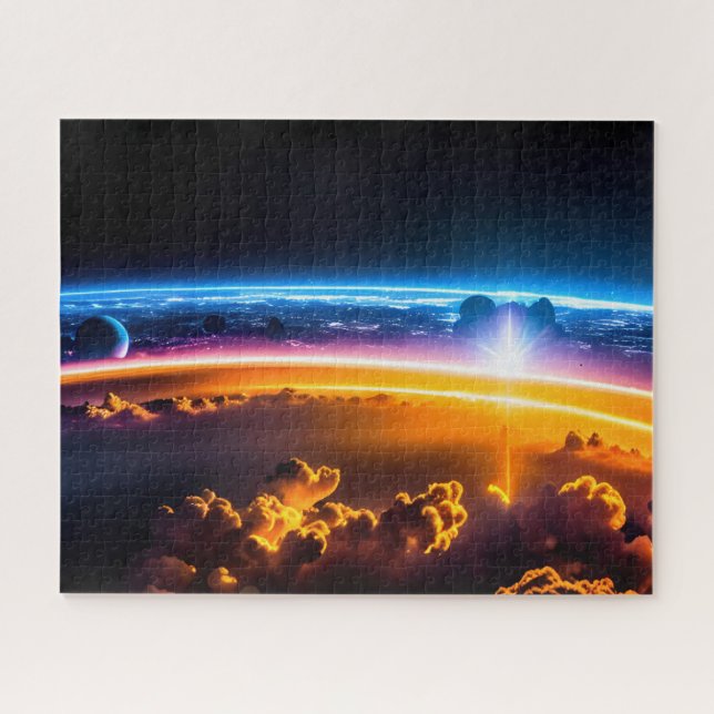 Cosmic Vision of Future City From Fourth Dimension Jigsaw Puzzle (Horizontal)