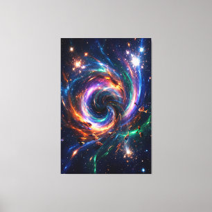 Cosmic Vortex Nexus – Abstract Space Canvas Print