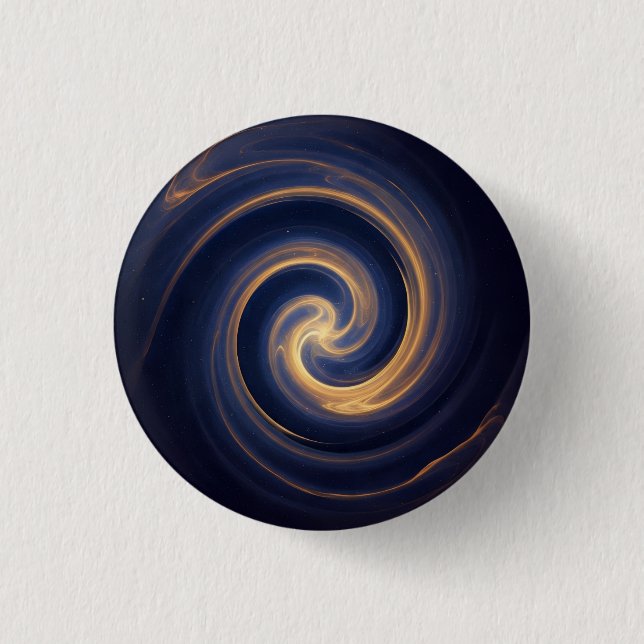 Cosmic Vortex of Golden Light 3 Cm Round Badge (Front)