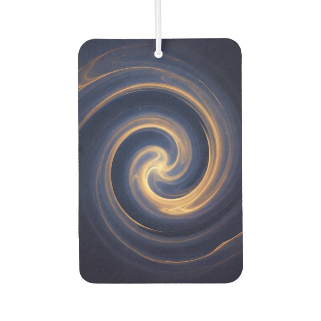 Cosmic Vortex of Golden Light Car Air Freshener (Front)