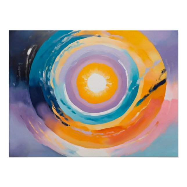 Cosmic Vortex: Solar Embrace Poster (Front)