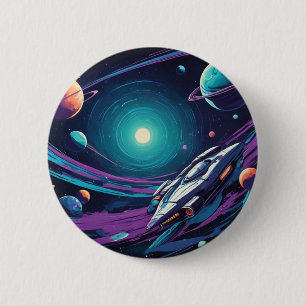 Cosmic Voyage 6 Cm Round Badge