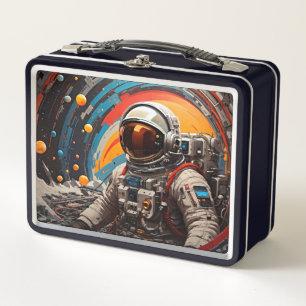 Cosmic Voyager - Astronaut  Metal Lunch Box
