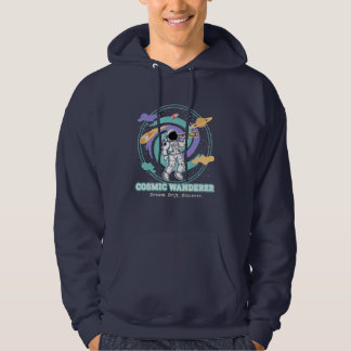 Cosmic Wanderer Astronaut Telescop Hoodie