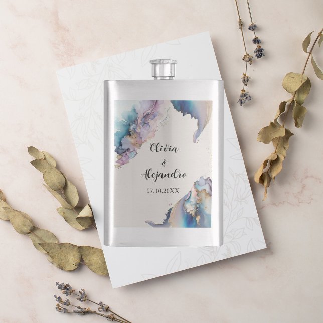 Cosmic Watercolor Hip Flask (Creator Uploaded)