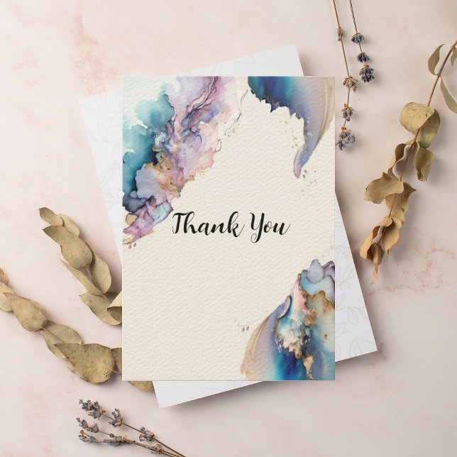 Cosmic Watercolor Thank You Card (Creator Uploaded)