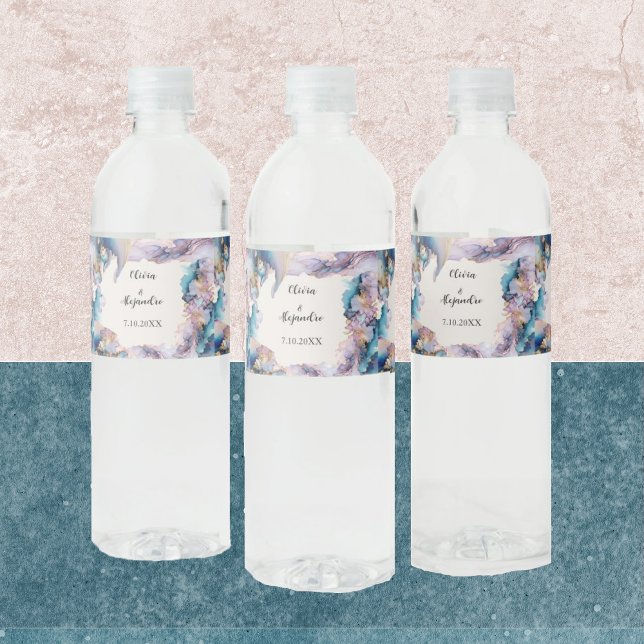 Cosmic Watercolor  Water Bottle Label (Creator Uploaded)