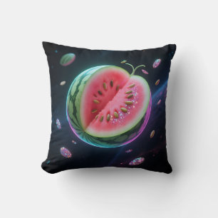 Cosmic Watermelon Slice Cushion
