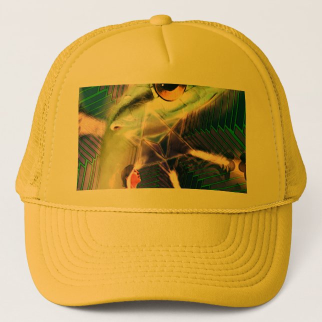 Cosmic wavelength of intention trucker hat (Front)