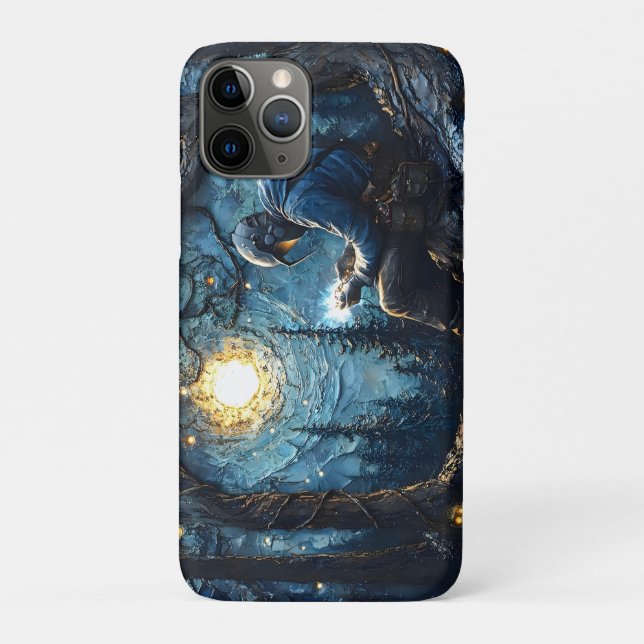 Cosmic Welder Art–Starry Night Welding Masterpiece Case-Mate iPhone Case (Back)