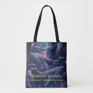 Cosmic Whale Galaxy Ocean Tote Bag