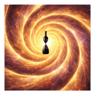Cosmic Wine Vortex Wall Art - Canvas Print