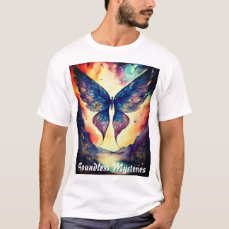 Cosmic Winged Glimpse - Ink Drawing Art Print T-Shirt