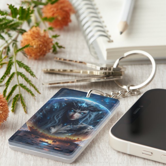 Cosmic Witch – Born from the Star Sphere. Key Ring (Front Right)