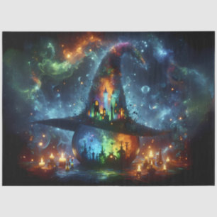 Cosmic Witch Hat with Candles and Halloween Magic  Tissue Paper