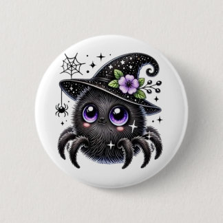Cosmic Witch Spider 6 Cm Round Badge